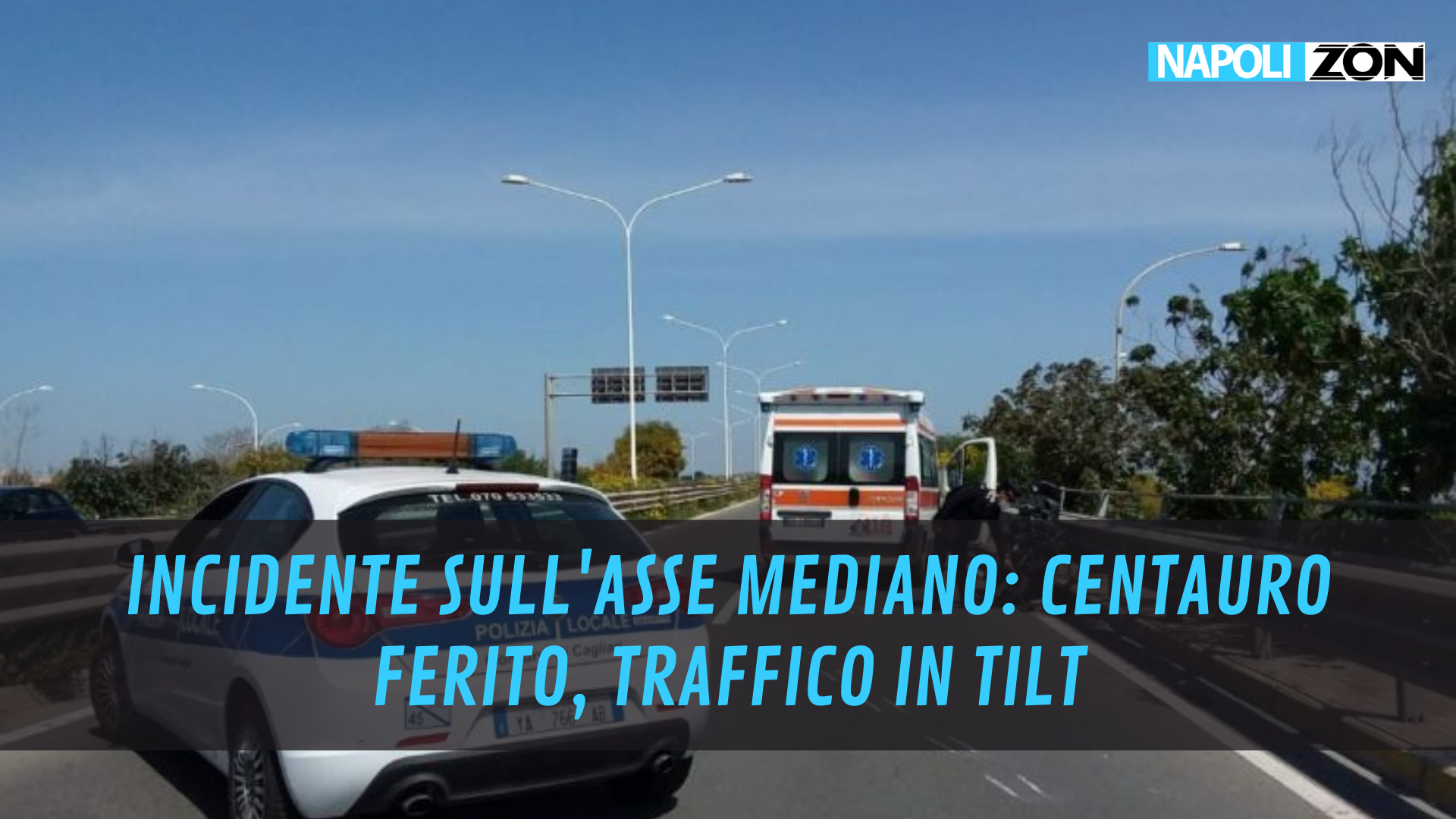 Incidente Sull Asse Mediano Ferito Centauro Traffico Intenso