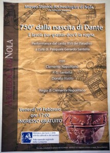 Nola, le celebrazioni in onore di Dante
