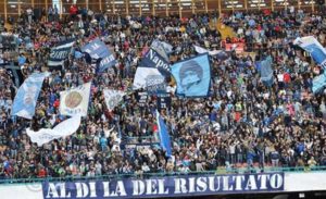 Ultras Curva B in protesta per Napoli-Lecce.