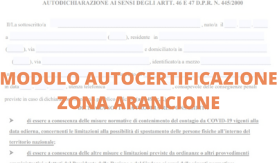 autocertificazione campania zona arancione