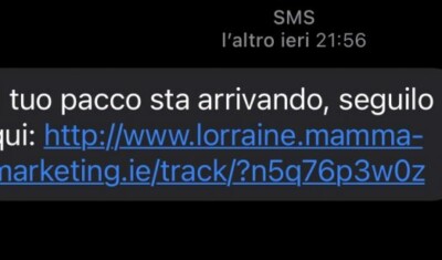 truffa sms il tuo pacco sta arrivando