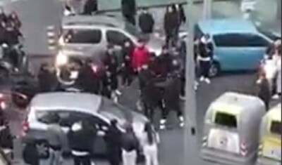 Maxi rissa a Napoli