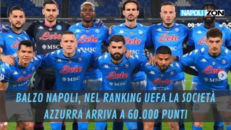 Napoli a 60.000 punti nel ranking Uefa