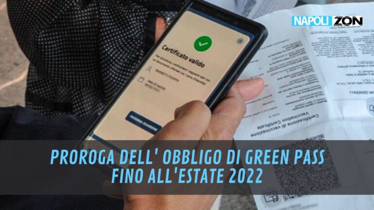 Green pass: si ipotizza la proroga fino all'estate 2022