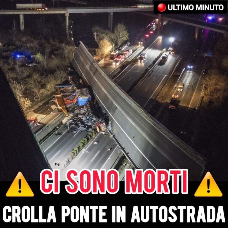 ponte crollato in autostrada