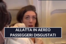 DONNA ALLATTA GATTA IN AEREO