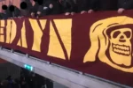 De Rossi esonerato striscione fedayn roma