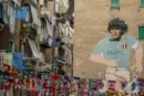 Nainggolan murales Maradona