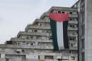 Bandiera della Palestina a Scampia