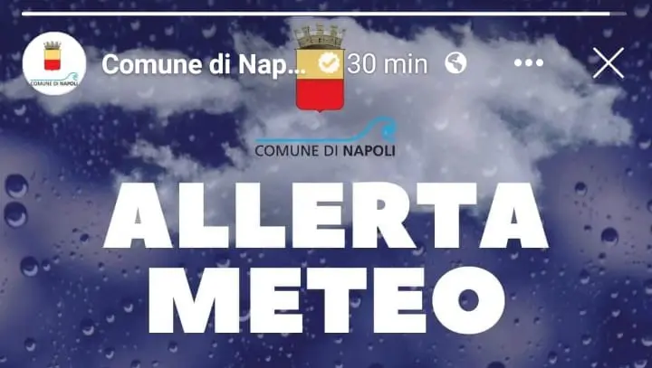 allerta meteo Napoli, Allerta meteo domani Campania