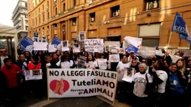 Animalisti protestano a Napoli