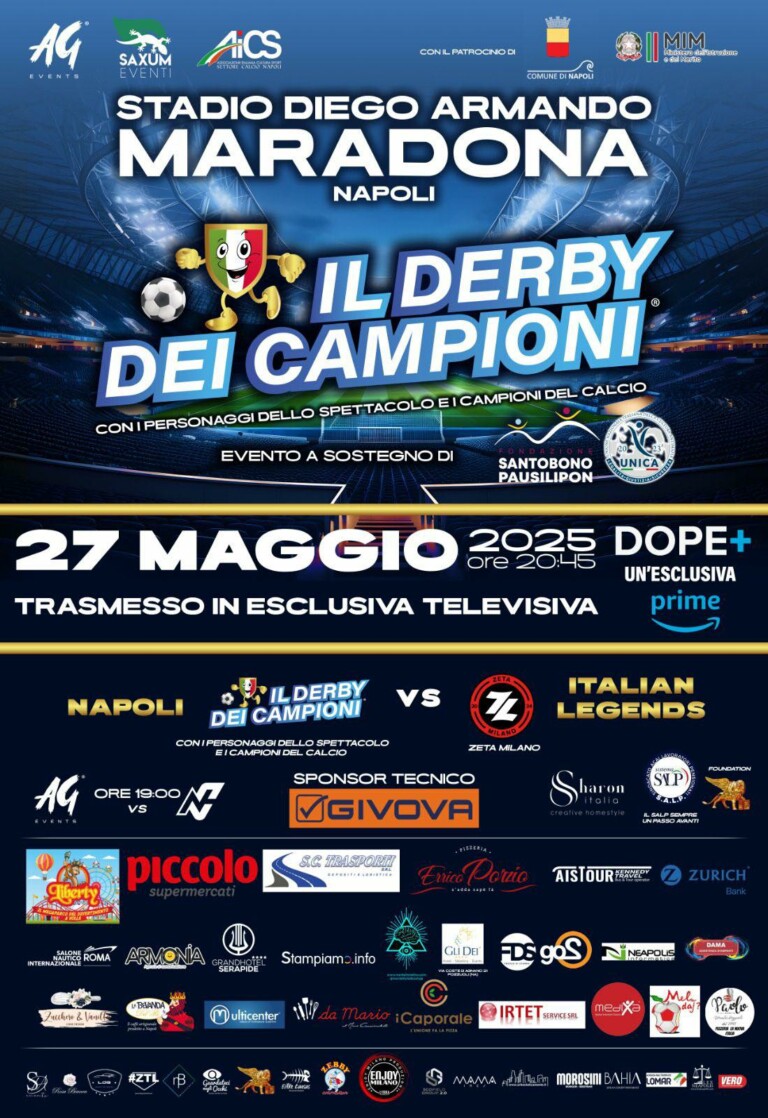 Stadio Maradona, stasera il ‘Derby dei Campioni’