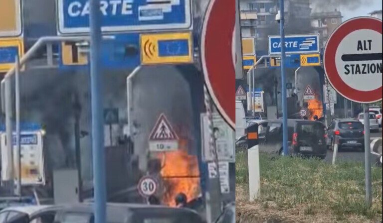 napoli tangenziale fiamme
