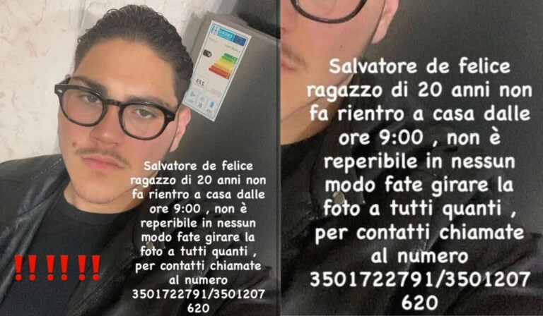 Pozzuoli, scomparso Salvatore De Felice: comunità in apprensione pozzuoli salvatore de felice