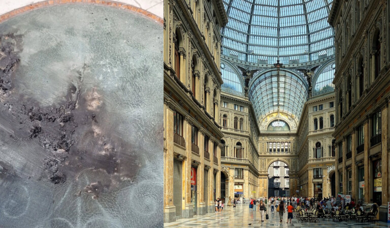 Rogo Galleria Umberto I, distrutto un rosone rogo galleria umberto I