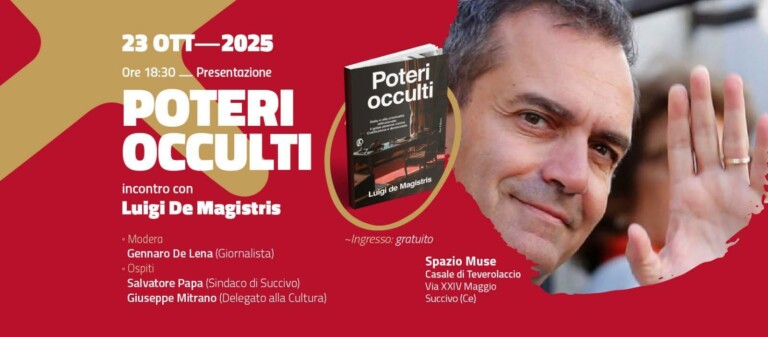 Casale di Teverolaccio, De Magistris presenta “Poteri occulti” Casale di Teverolaccio