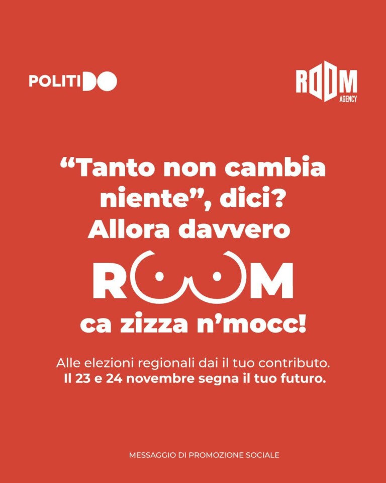 Room Agency e la campagna di sensibilizzazione sociale contro l'astensionismo al voto