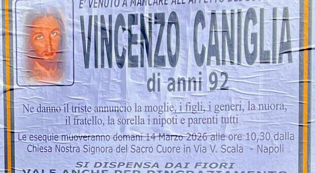 Vomero in lutto Vincenzo Caniglia