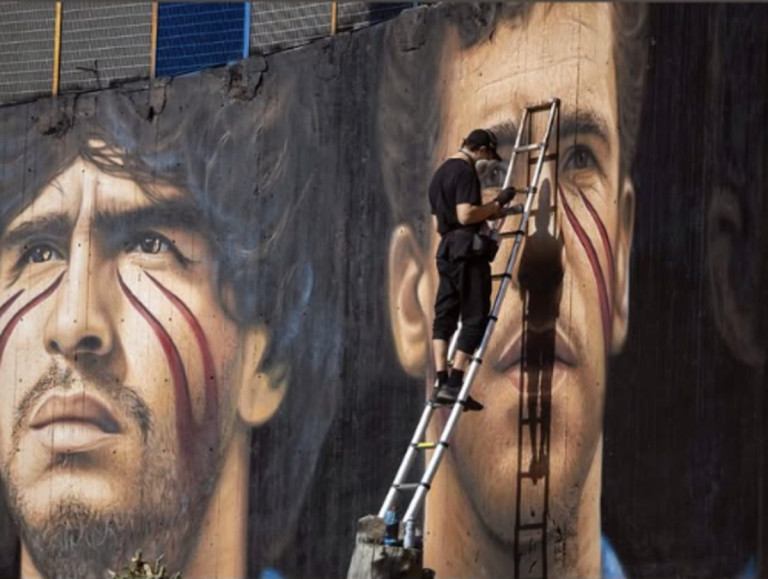 Murale di Jorit al Maradona