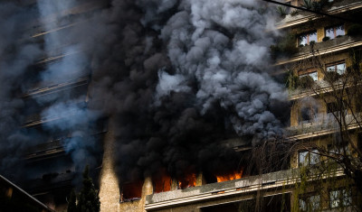 Incendio all'Ospedale del Mare