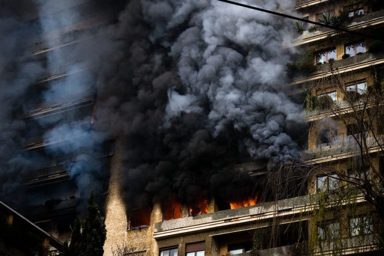 Incendio all'Ospedale del Mare