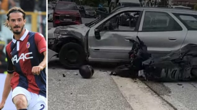 Marios Oikonomou con la maglia del Bologna, ex difensore morto a 33 anni"