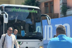 Arrivo calciatori del Napoli ritiro di Dimaro