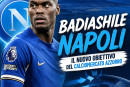 Badiashile in a football kit, highlighted as Napoli’s new transfer target in the Serie A market