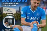 Alessandro Buongiorno in clinic in Barcelona for injury consultation and recovery timeline