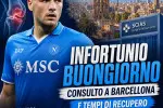 Alessandro Buongiorno durante il recupero dopo l’infortunio, con consulto medico a Barcellona