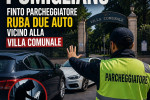 Man dressed as a parking attendant stealing two cars near Villa Comunale in Pomigliano