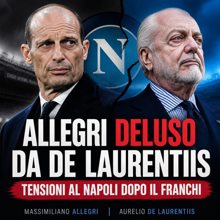 Massimiliano Allegri looks tense after the Franchi match amid Napoli tensions with Aurelio De Laurentiis