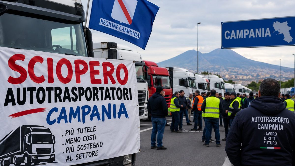 Sciopero autotrasportatori Campania: ecco cosa sta accadendo